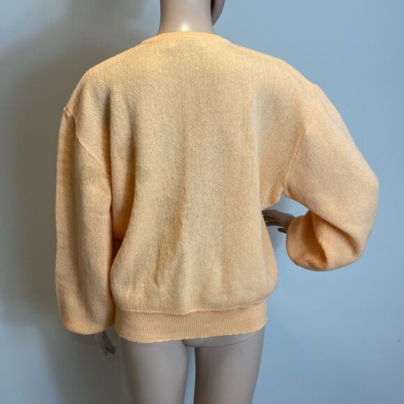 Larrimor’s quanpaca wool drop shoulder orange pullover sweater size L - Picture 4 of 8